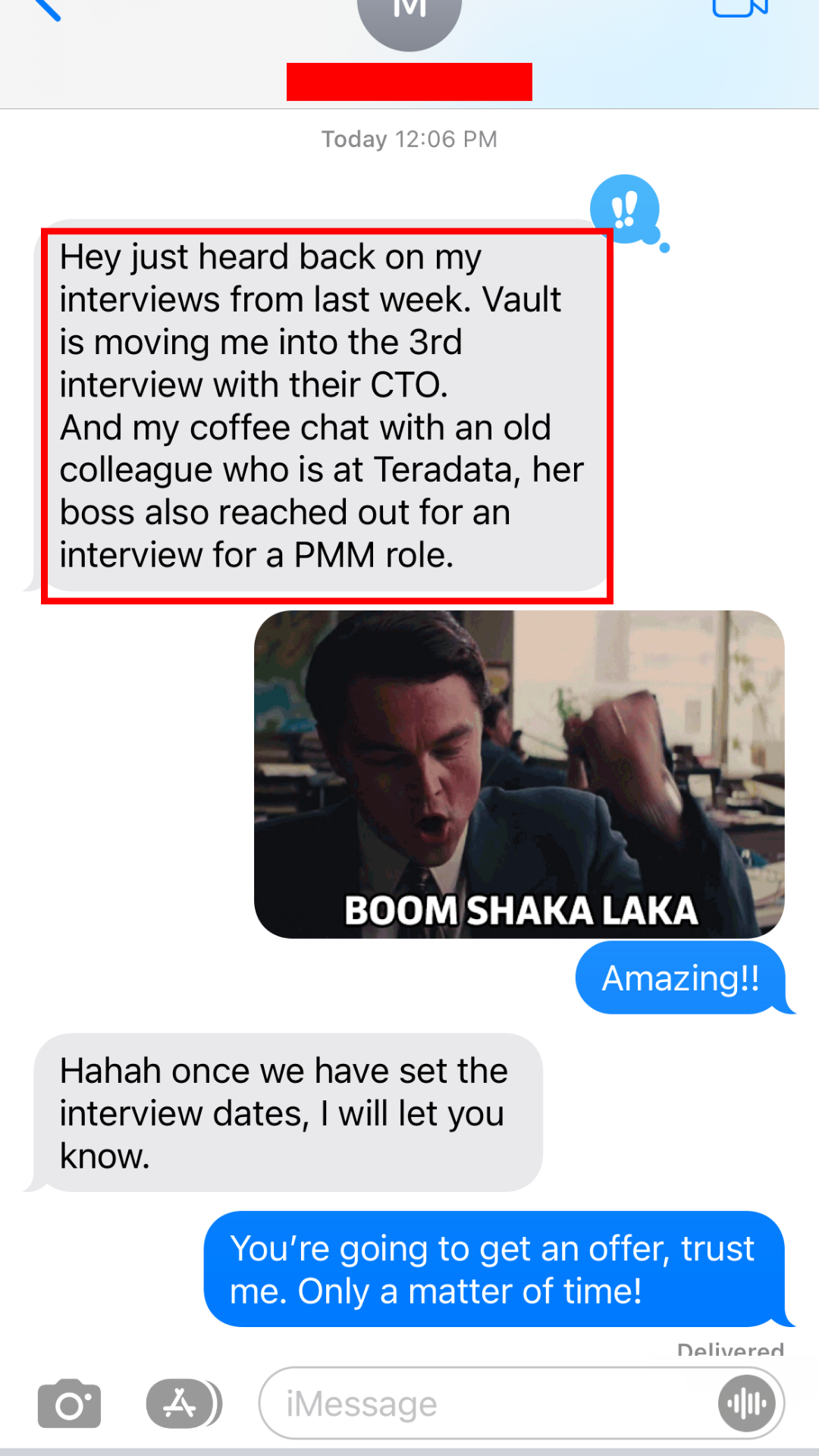Client testimonial