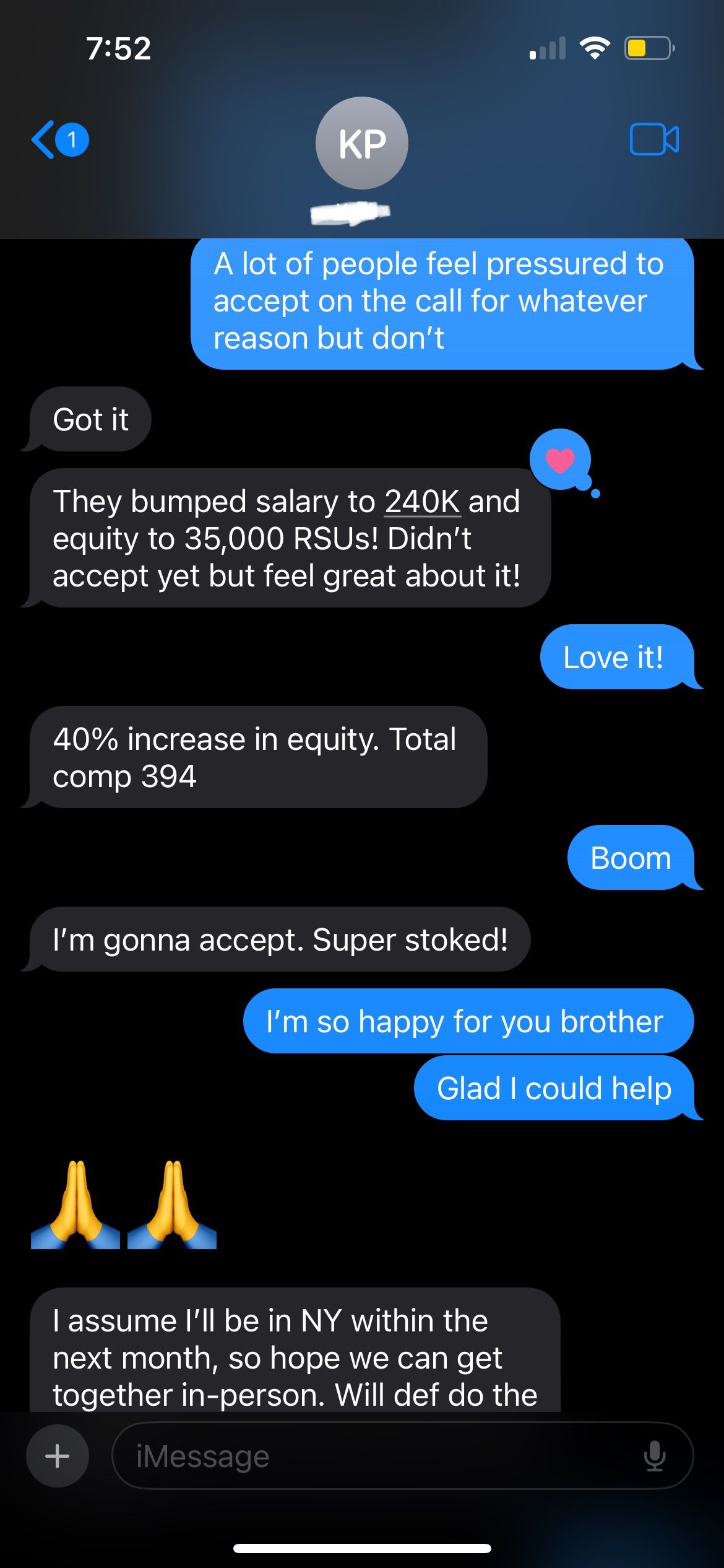 Client testimonial