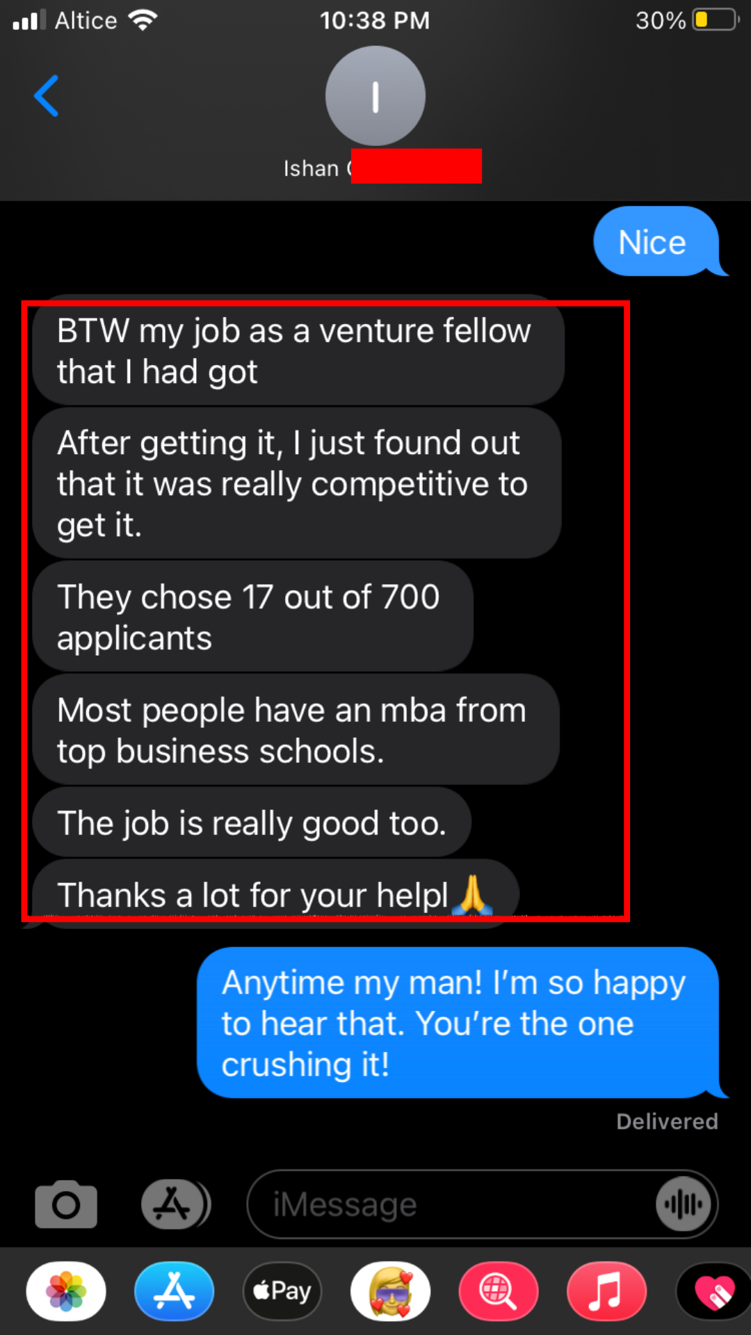 Client testimonial