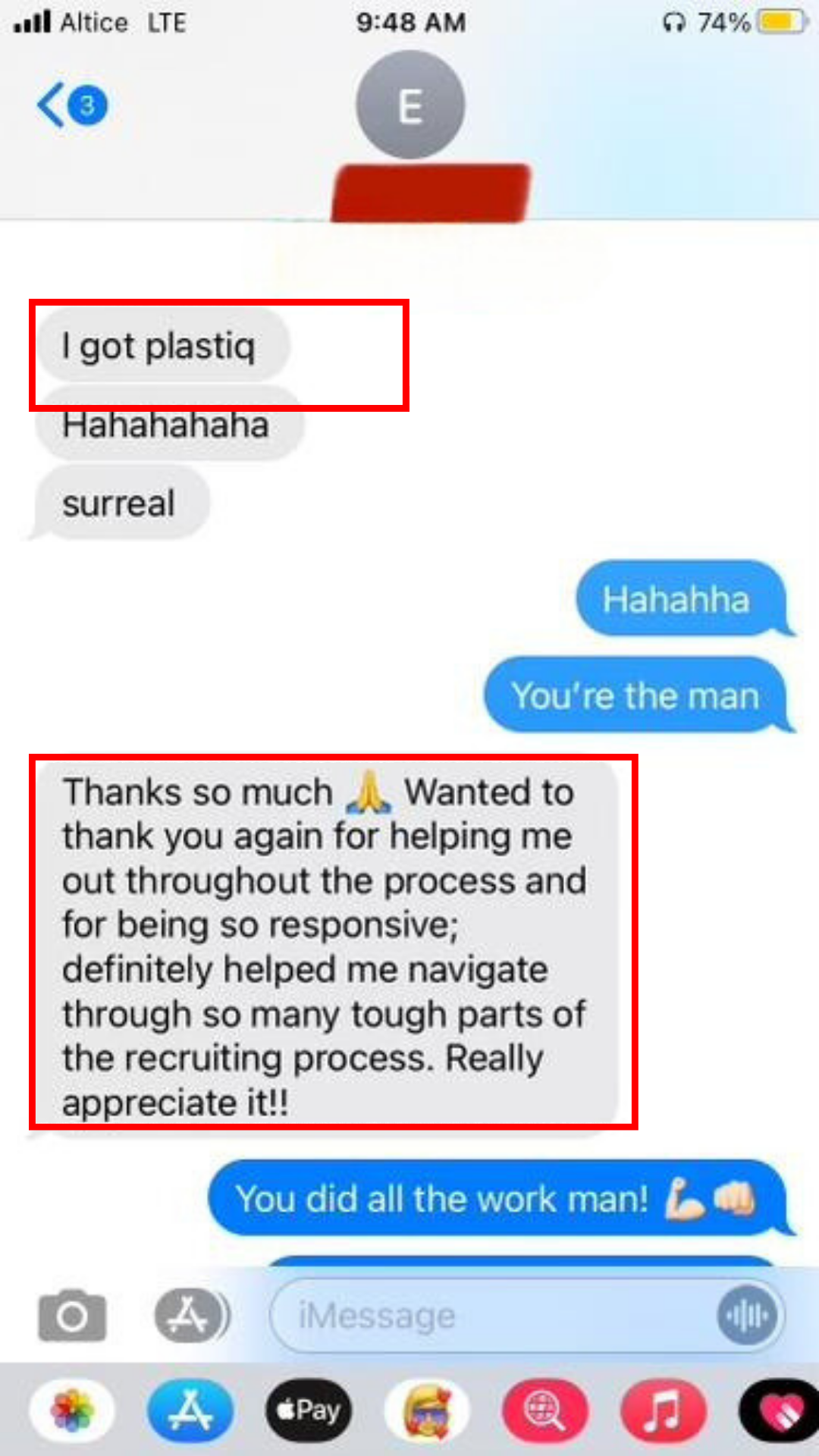 Client testimonial