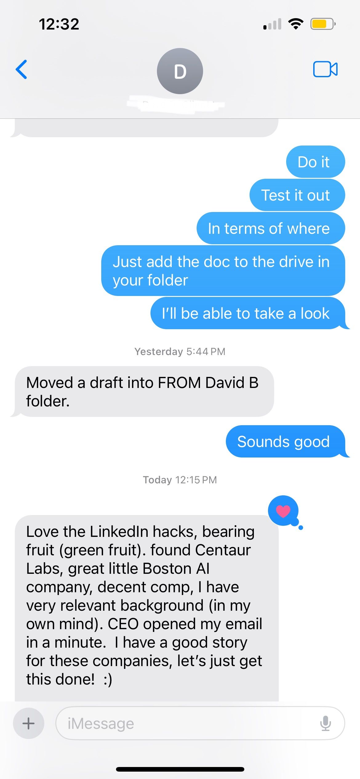 Client testimonial